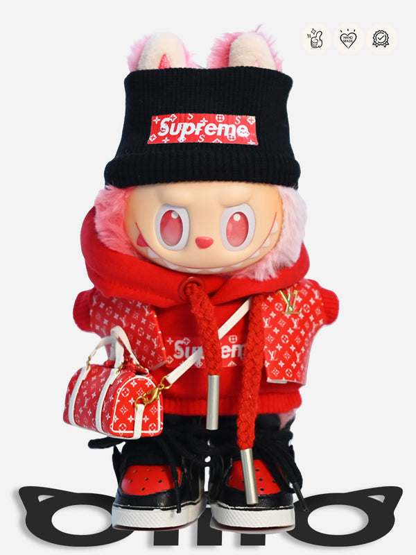 LABUBU Clothes LV Red Chic Explorer