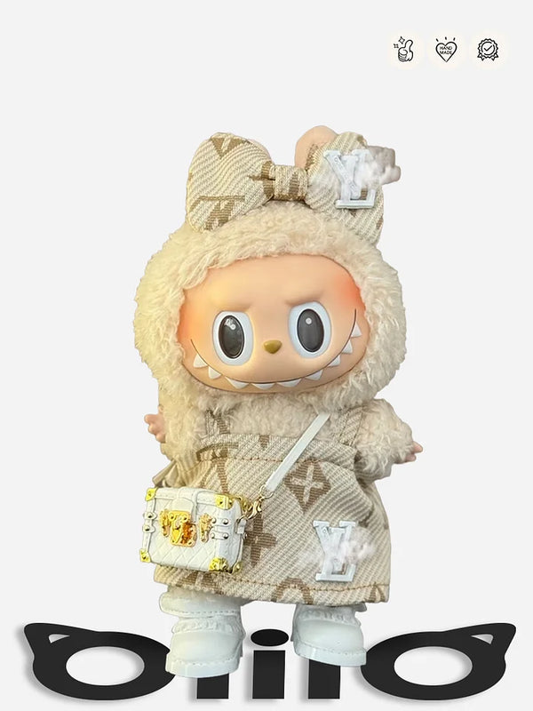 Labubu Clothes LV Fluffy Bow Ensemble