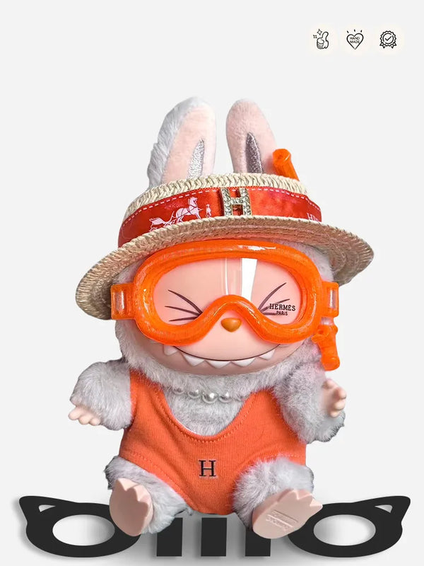 LABUBU Clothes Hermes Stylish Orange Outfit