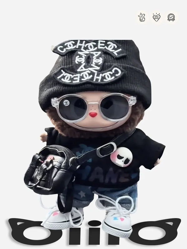 LABUBU Clothes CHANEL Black Trendy Streetwear Outfit