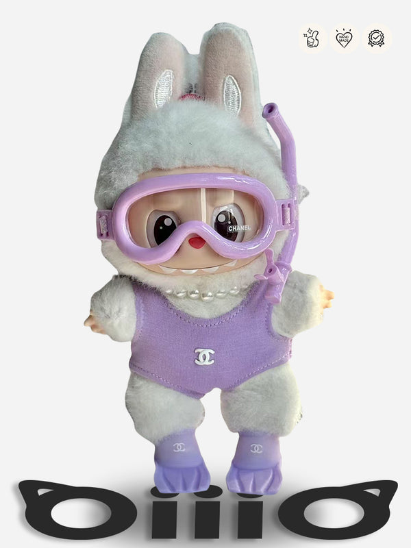 LABUBU Clothes Chanel Chic Lavender Diving Outfit