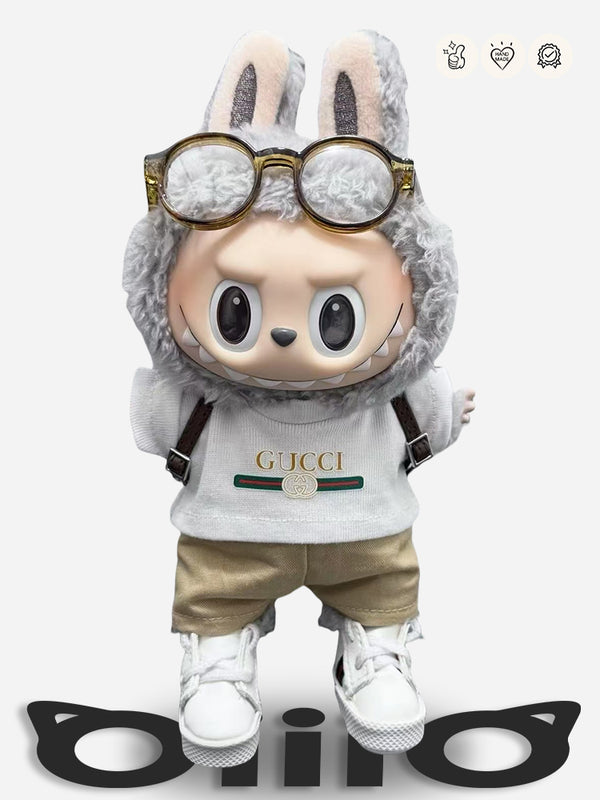 LABUBU Clothes Gucci Casual Logo - Print Ensemble