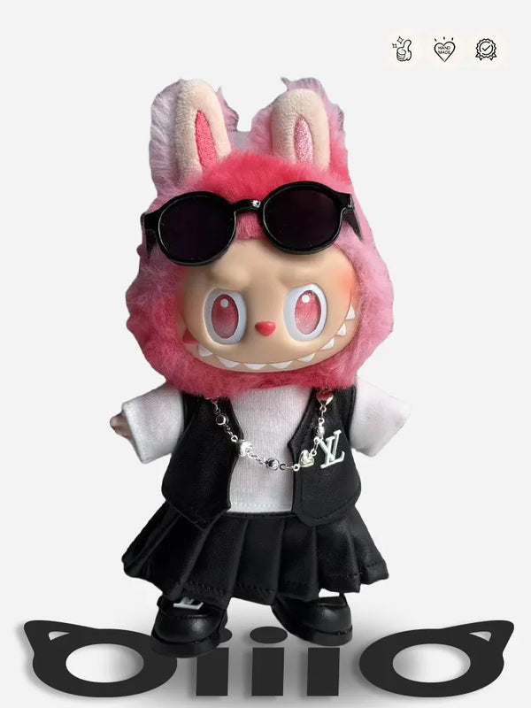 LABUBU Clothes LV Black Swanette