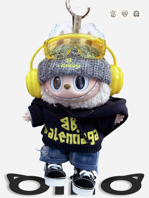 LABUBU Clothes Balenciaga Cool Hiphop Look