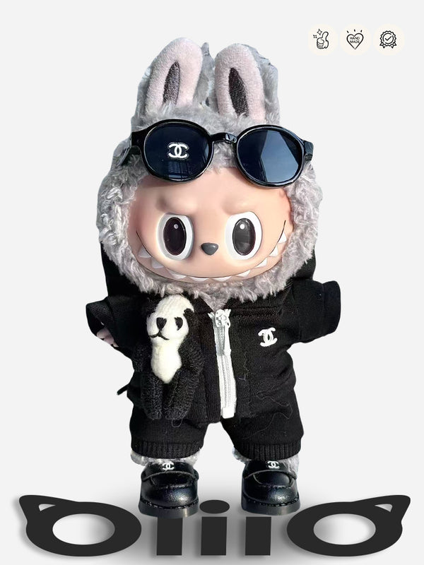LABUBU Clothes Chanel Monochrome Panda - companion Ensemble
