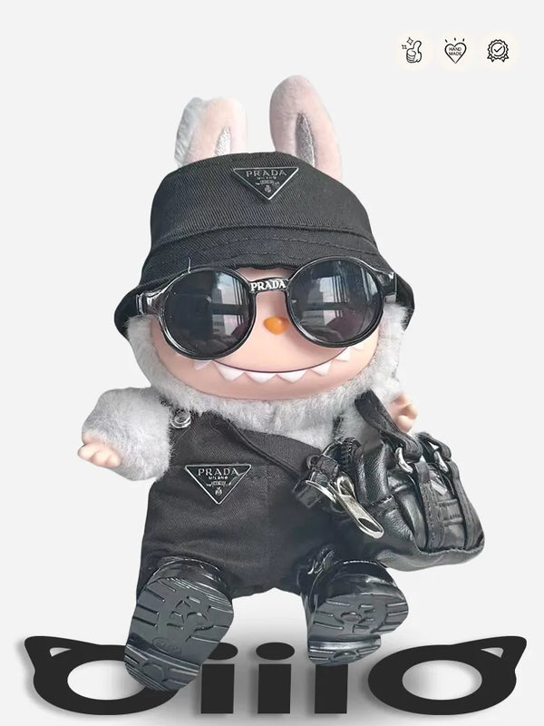 LABUBU Clothes Prada Stylish Black Outfit