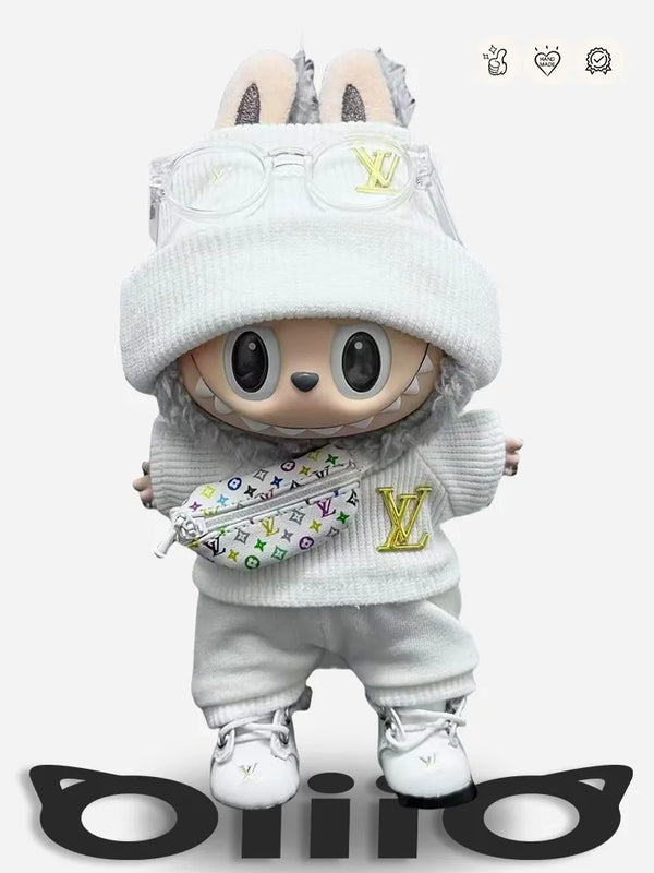 LABUBU Clothes LV White Sweater