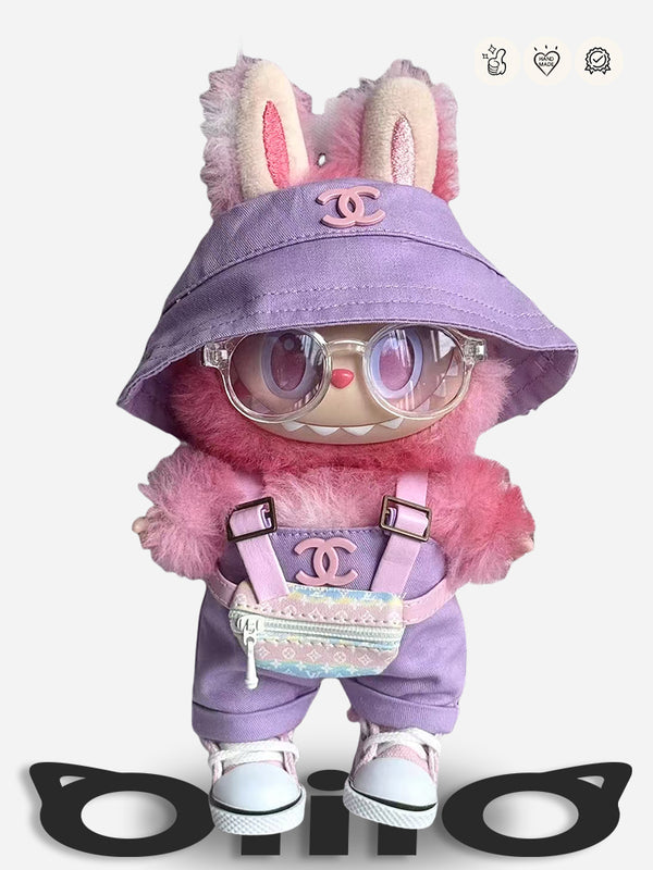 LABUBU Clothes Chanel Colorful - pouch Purple Outfit