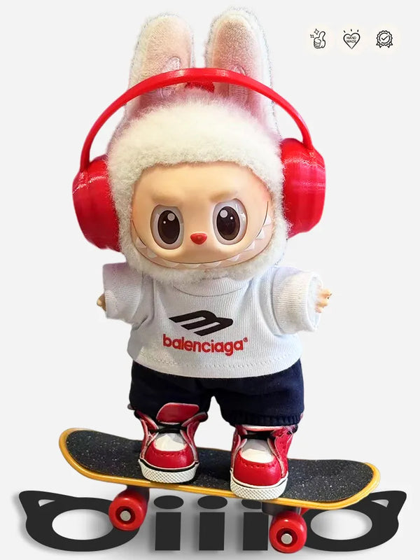 LABUBU Clothes Balenciaga Headphone£¦Skateboarding Sporty Outfit