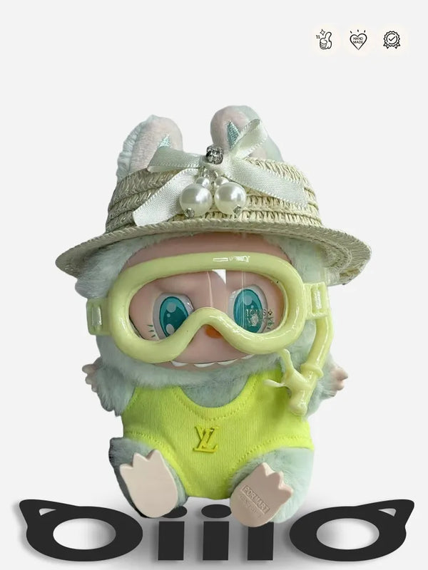 LABUBU Clothes LV Green Swimsuit
