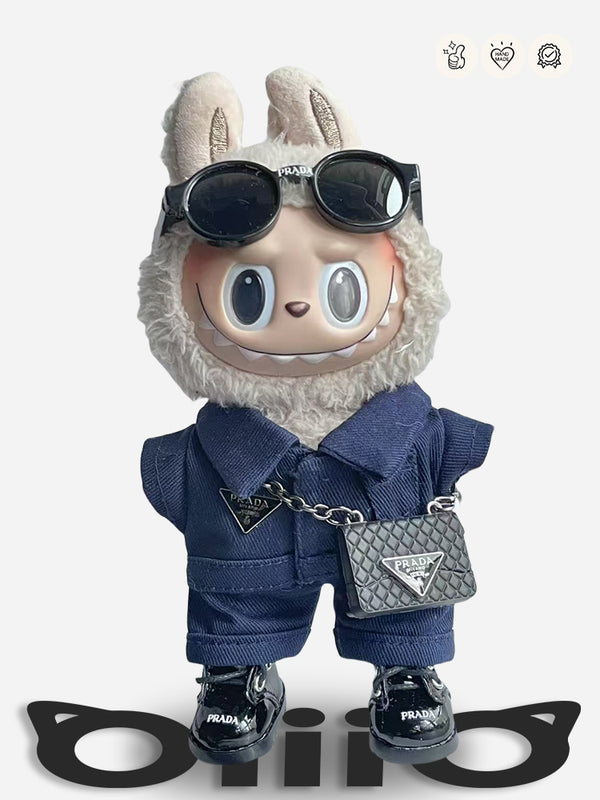 LABUBU Clothes Prada Chic Navy Outfit