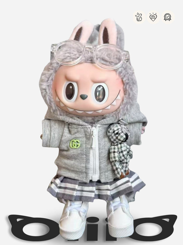 LABUBU Clothes Gucci Chic Glasses & Teddy Outfit