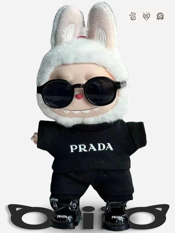 LABUBU Clothes Prada Black & White Ensemble