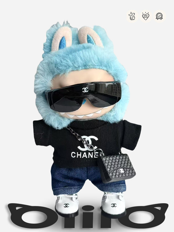 LABUBU Clothes Chanel Emblem Sweater Crossbody Outfit