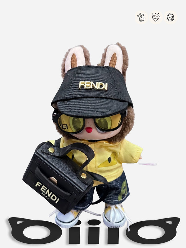 Labubu Clothes Fendi Cap & Bag Style Outfit
