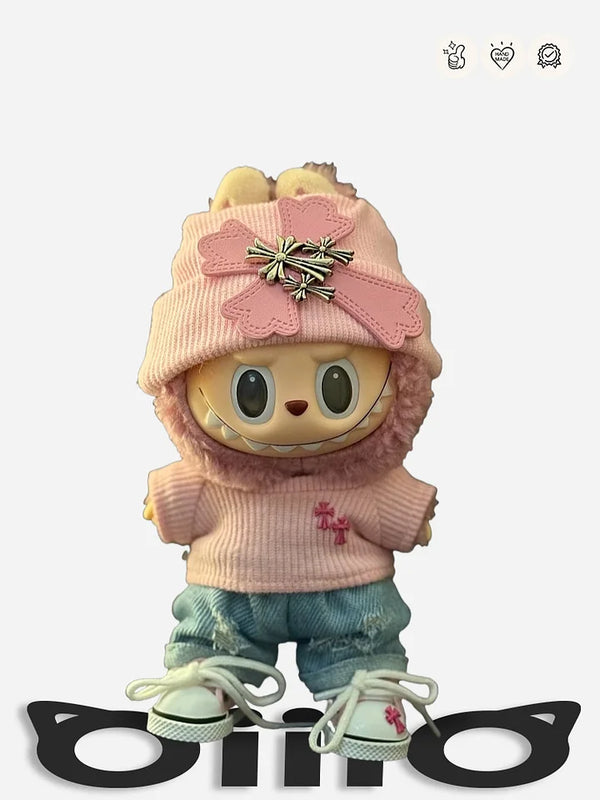 Labubu Clothes Chrome Hearts Sweet Edge Pink Punk