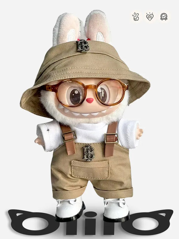 LABUBU Clothes Burberry Utility Style Set