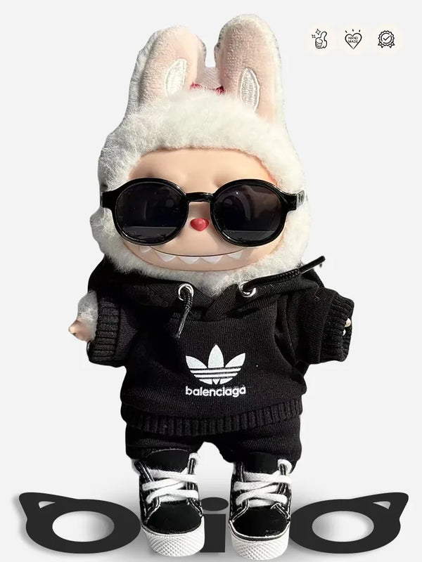 LABUBU Clothes Balenciaga Stylish Monochrome Ensemble