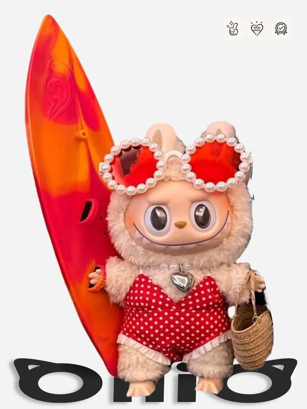 LABUBU Clothes Summer Swimsuit Vacation Set