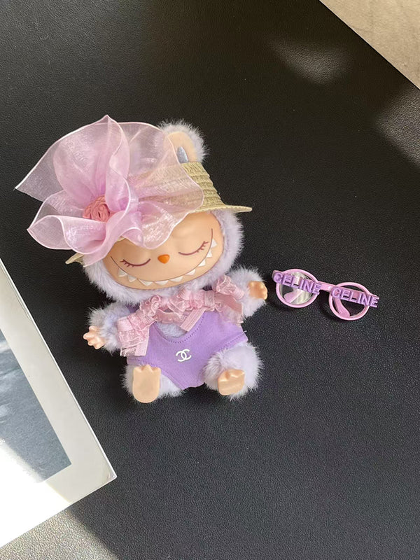 LABUBU Clothes Chanel Delicate Purple Bodysuit Set