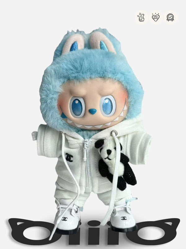 LABUBU Clothes Chanel Emblematic White Tracksuit Outfit
