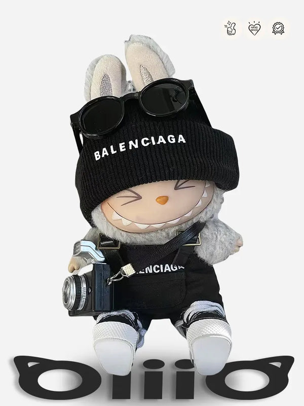 LABUBU Clothes Balenciaga Stylish All - black Ensemble