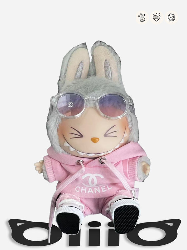 LABUBU Clothes Chanel Pink Hoodie Outfit